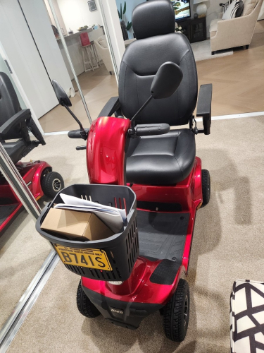 Monarch Zener 4-Wheel Mobility Scooter in Red